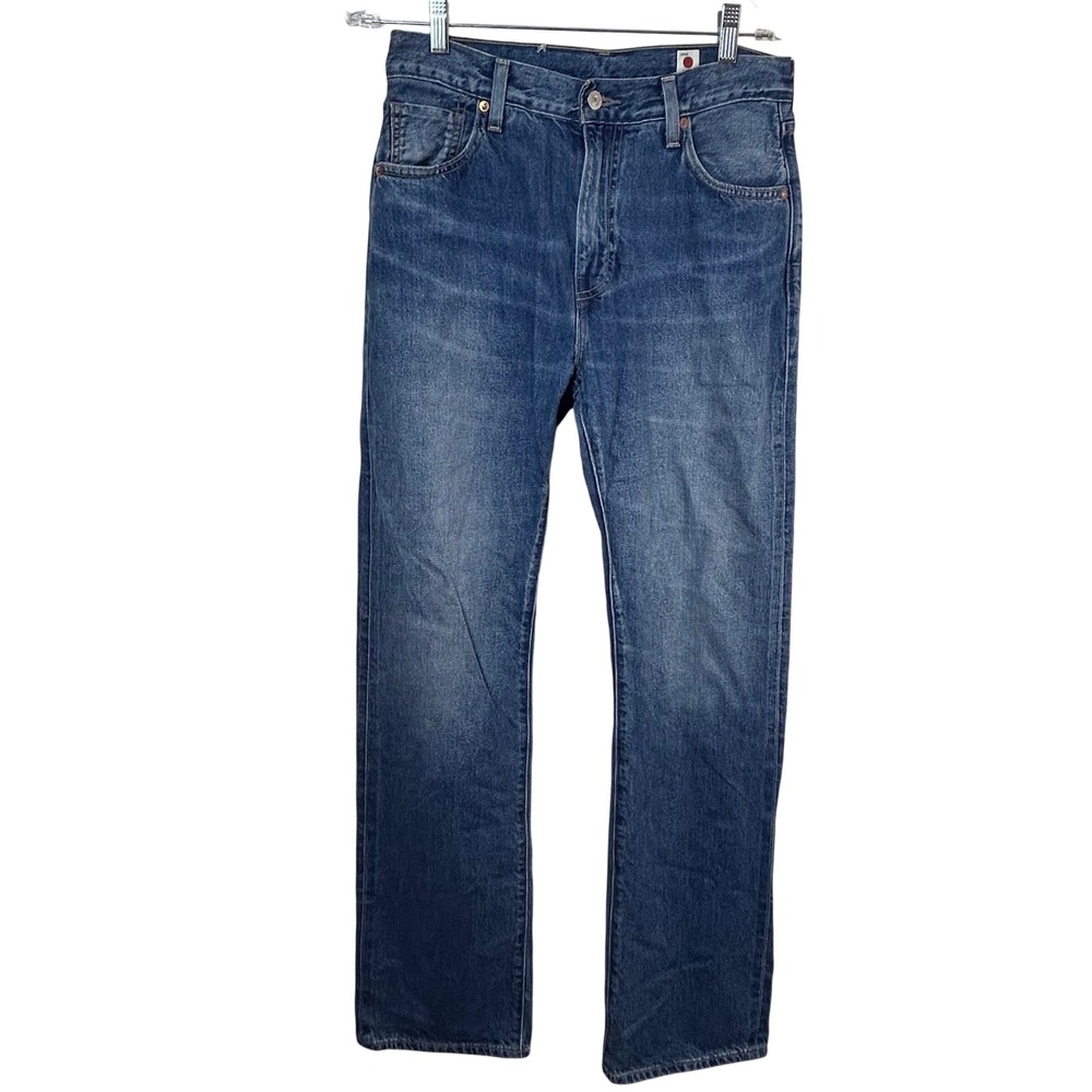 Levis Made In Japan Plank Straight Jeans Blue Denim Mens 28x34 100% Cotton